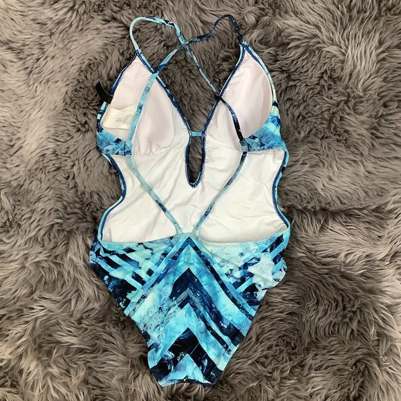 Kenneth Cole | Women's One Piece Swim Suit | Blue | Various Sizes - Picture 2 of 5